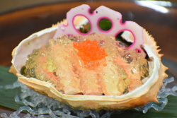 酢の物 :ずわい蟹甲羅盛り ひょっつる 蟹味噌豆腐 海藻サラダ 飛子 土佐酢のジュレ