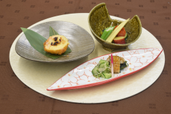 前菜:初夏の野菜炊き合わせ